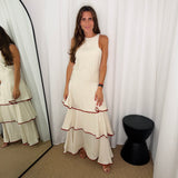 VESTIDO CRU FOLHOS DEBRUM TELHA