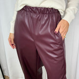 CALÇAS BAGGY ECOPELE BORDEAUX