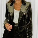 BLAZER VELUDO VERDE SECO