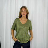 T-SHIRT VERDE LUREX