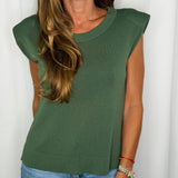 TOP MALHA OMBREIRAS VERDE