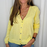 CARDIGAN MALHA ALGODÃO AMARELO