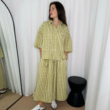 CAMISA OVERSIZED VICHY VERDE