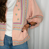 KIMONO ROSA NUDE BORDADOS