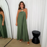 VESTIDO CAQUI