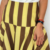 SAIA RISCAS AMARELO/CASTANHO
