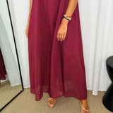 VESTIDO HALTER BORDEAUX