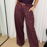 CALÇAS BORDEAUX ESCOCÊS