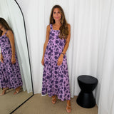 VESTIDO LILÁS FLORES