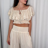 CONJUNTO TOP E CALÇAS LINHO