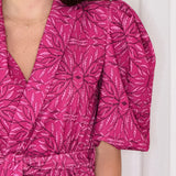 CONJUNTO KIMONO E CALÇAS ROSA