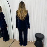 BLAZER VELUDO AZUL MARINHO