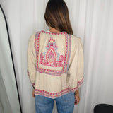 KIMONO BEGE BORDADOS