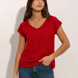 T-SHIRT LINHO VERMELHO