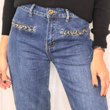 JEANS BOLSOS ENTRANÇADOS