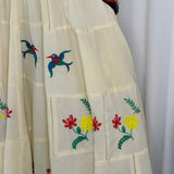 SAIA CRU COM BORDADOS