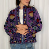 KIMONO ROXO BORDADOS