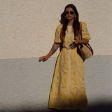VESTIDO BORDADO AMARELO