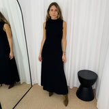 VESTIDO MIDI MALHA PRETO