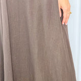 VESTIDO CASTANHO PEDRAS