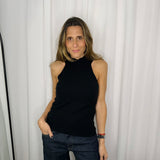 TOP MALHA HALTER PRETO