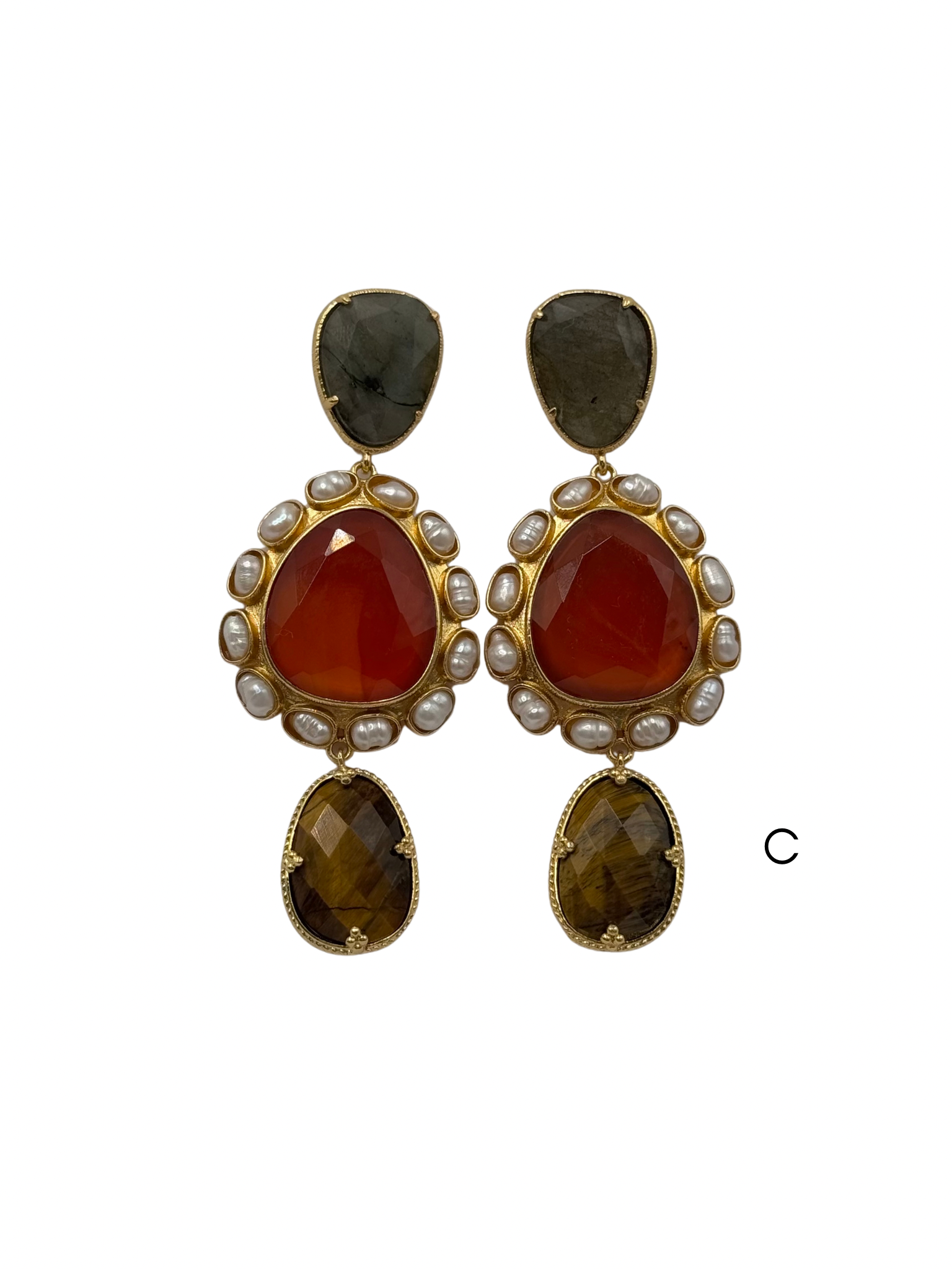 BRINCOS PEDRAS NATURAIS