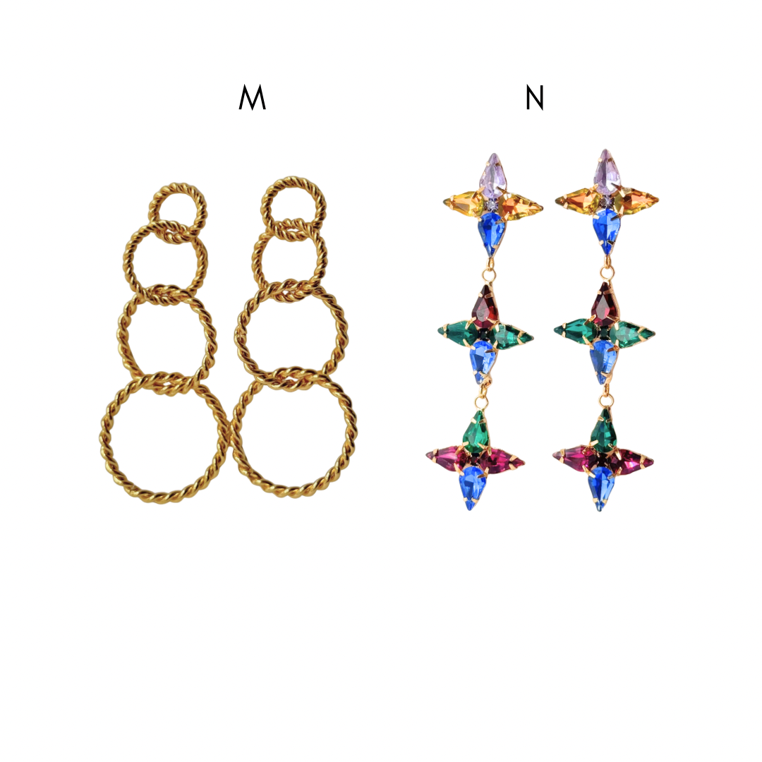BRINCOS AÇO INOXIDÁVEL E PEDRAS NATURAIS