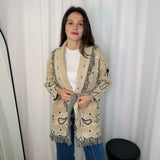 KIMONO MALHA BEGE FRANJAS