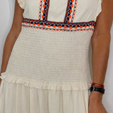 VESTIDO CRU COM DEBROADO