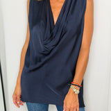 TOP FLUIDO AZUL MARINHO