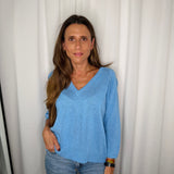 CAMISOLA MALHA ALGODÃO AZUL
