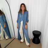 CASACO SEDA AZUL JEANS
