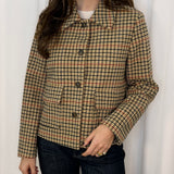 CASACO FAZENDA TELHA E BEGE