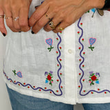 TÚNICA BRANCA COM BORDADOS