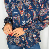 CAMISA FLORES NAVY