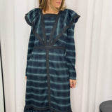 VESTIDO ESCOCÊS AZUL MARINHO