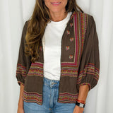 KIMONO CASTANHO BORDADOS