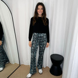 CALÇAS VELUDO COBRA AZUL