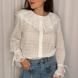 TÚNICA BRANCA GOLA BABETE