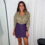 CAMISA ESTAMPADA VERDE FLORES
