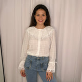 TÚNICA BRANCA GOLA BABETE