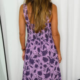 VESTIDO LILÁS FLORES