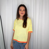 T-SHIRT MALHA ALGODÃO AMARELA