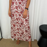 VESTIDO FLORES BORDEAUX