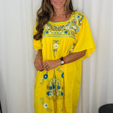 KAFTAN AMARELO COM BORDADOS