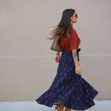 SAIA NAVY ESTAMPADA