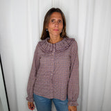 CAMISA VICHY BORDEAUX GOLA BABETE