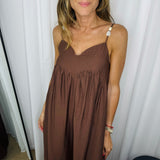VESTIDO CASTANHO