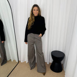 CALÇAS PIED POULE BEGE