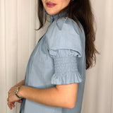 CAMISA FAVOS MANGA CURTA AZUL